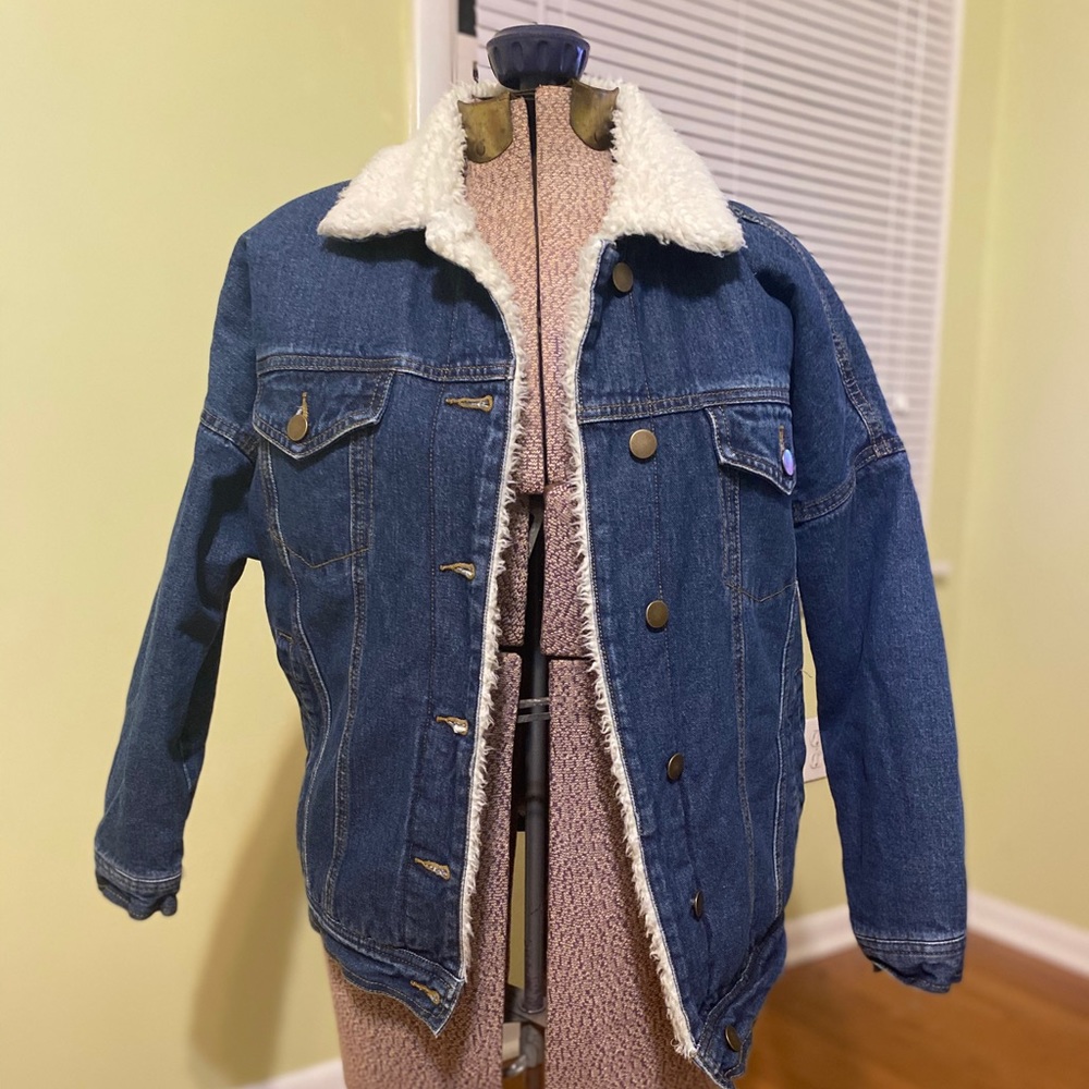 Ton Lion denim jacket with fur lining